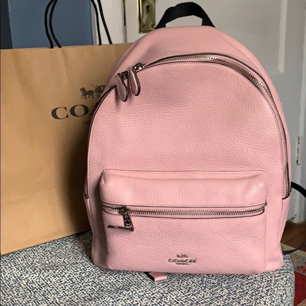 Coach Medium Charlie Backpack Pastel Pink Mint